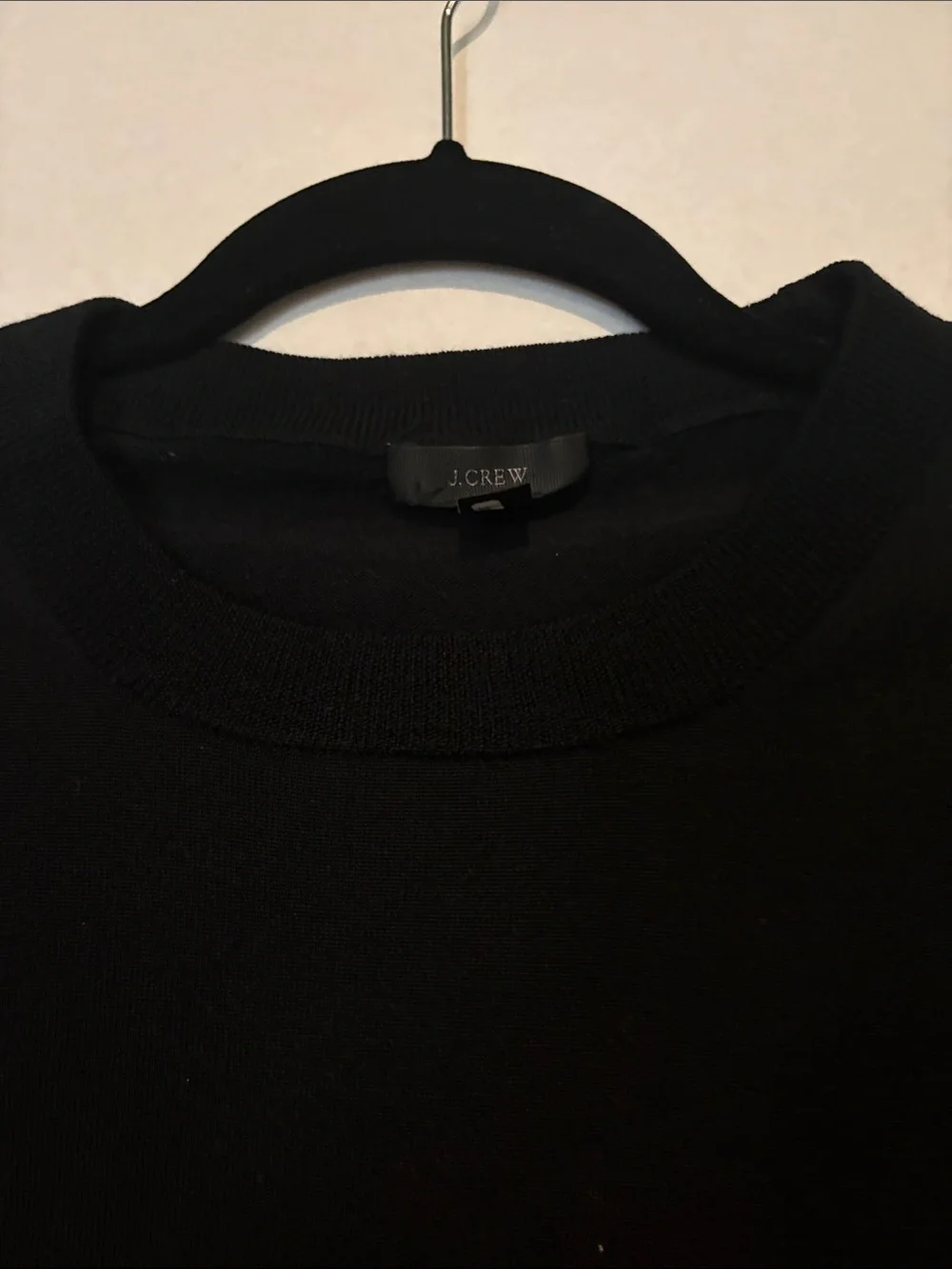 J. Crew - Women's Tippi Crewneck sweater, merino wool pullover. Black, Small
